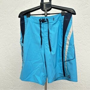 Quiksilver Aqua and Dark Blue Board Shorts